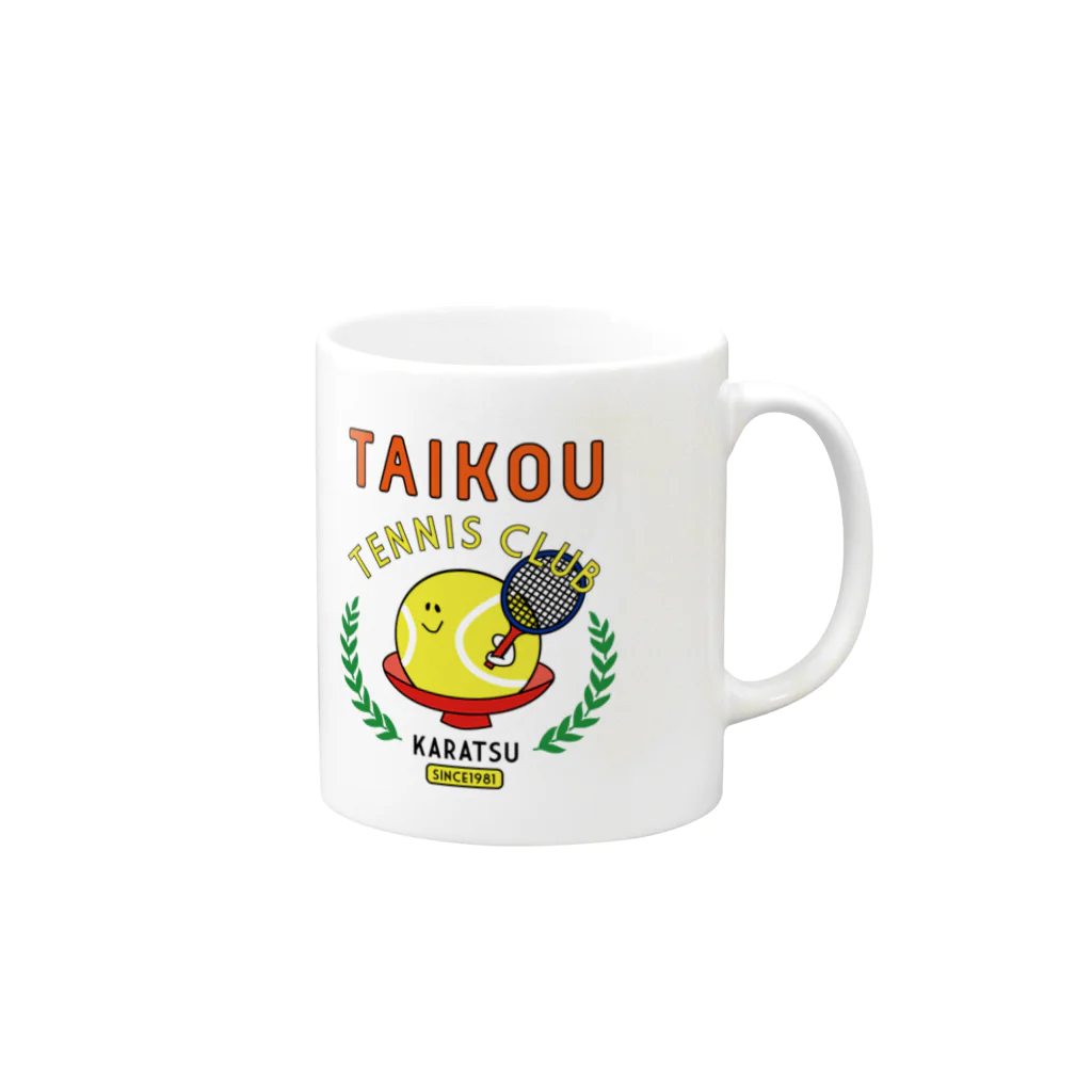 May's cafeのtaikou マグカップの取っ手の右面