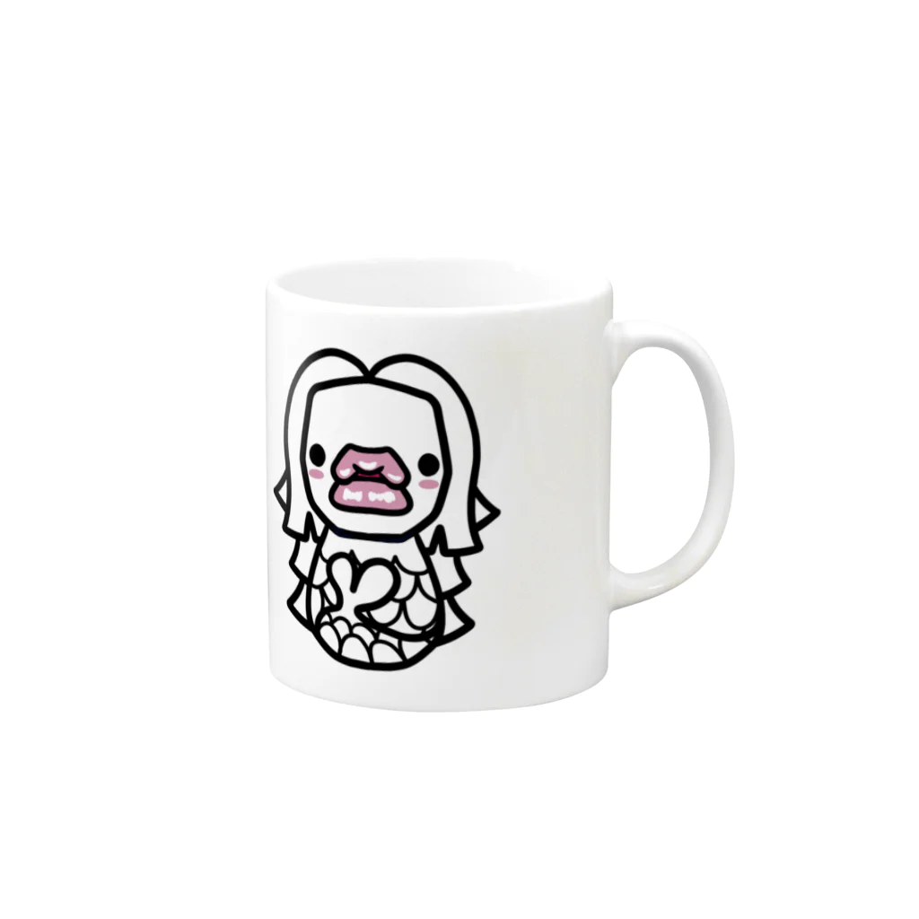 ハローマーライオンのfdafdafadfa マーライオン シャツ  Mug :right side of the handle