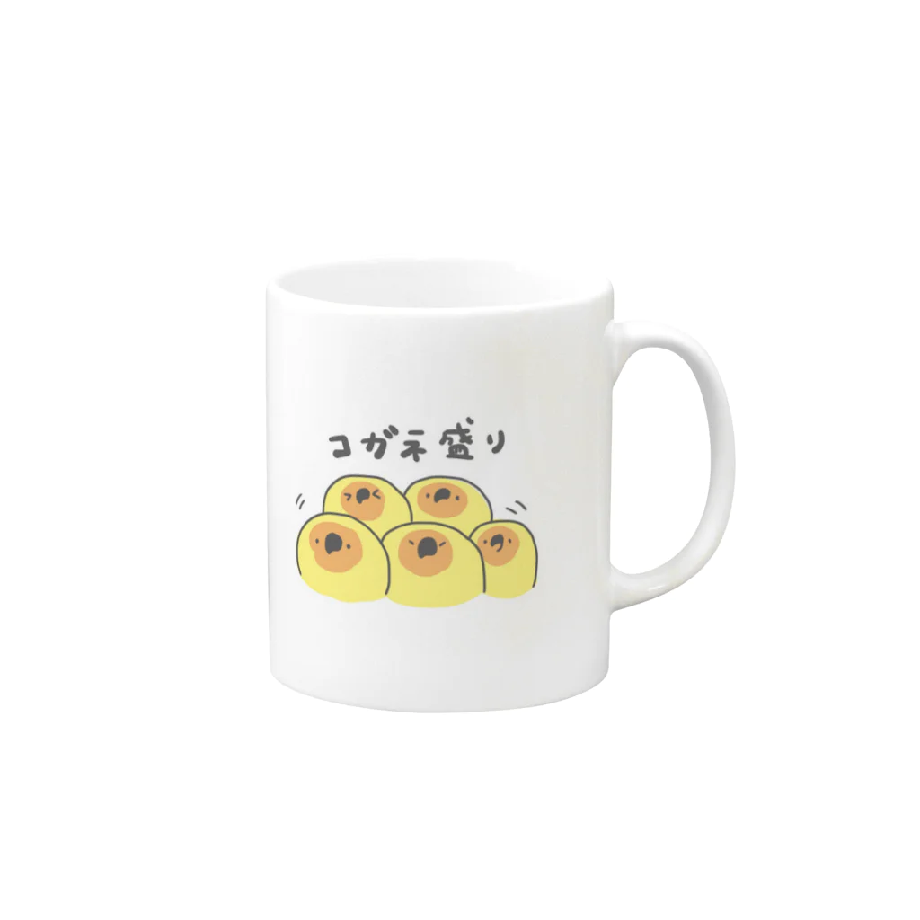 梅雨️️️⛅️のコガネ盛り Mug :right side of the handle