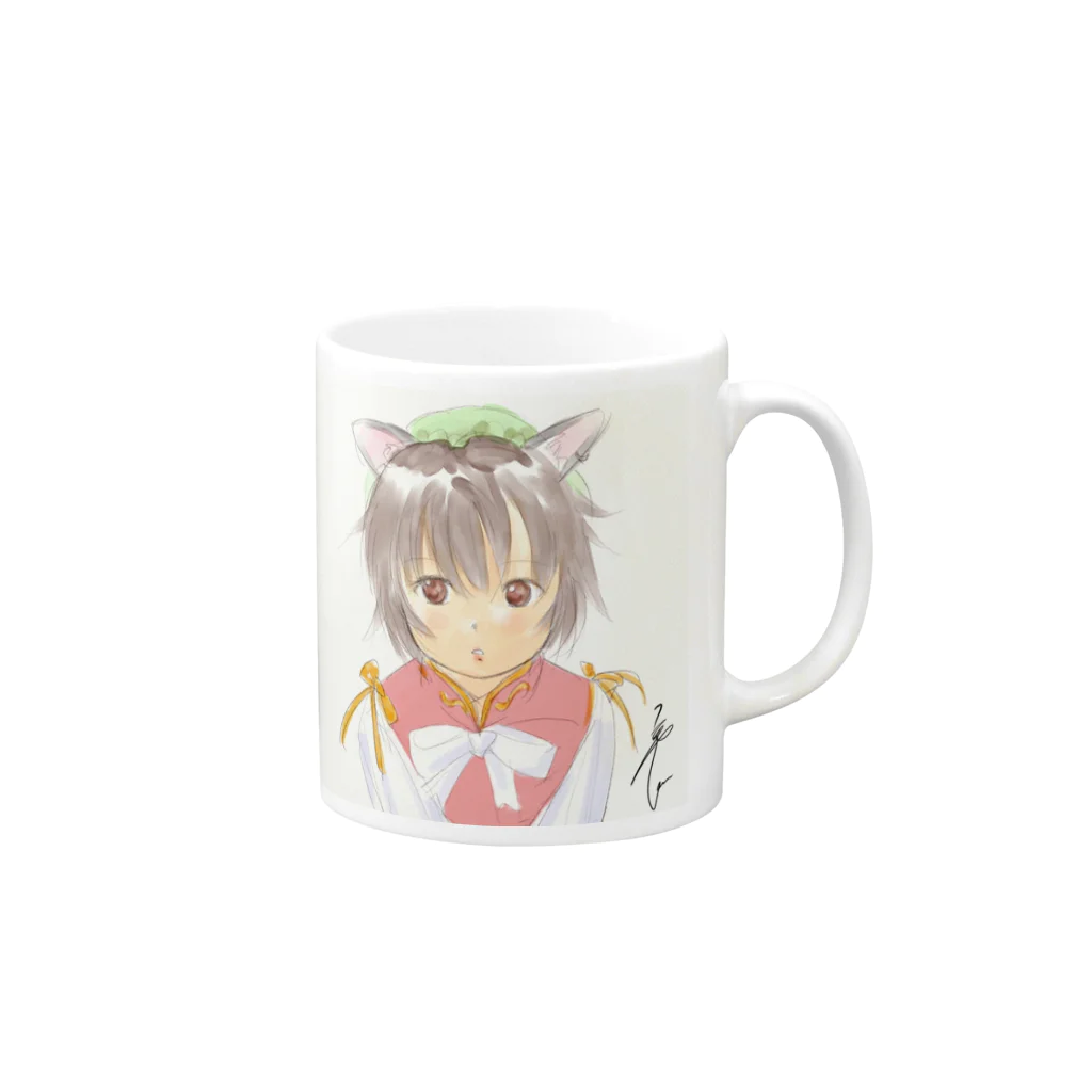 帝様のてすと Mug :right side of the handle