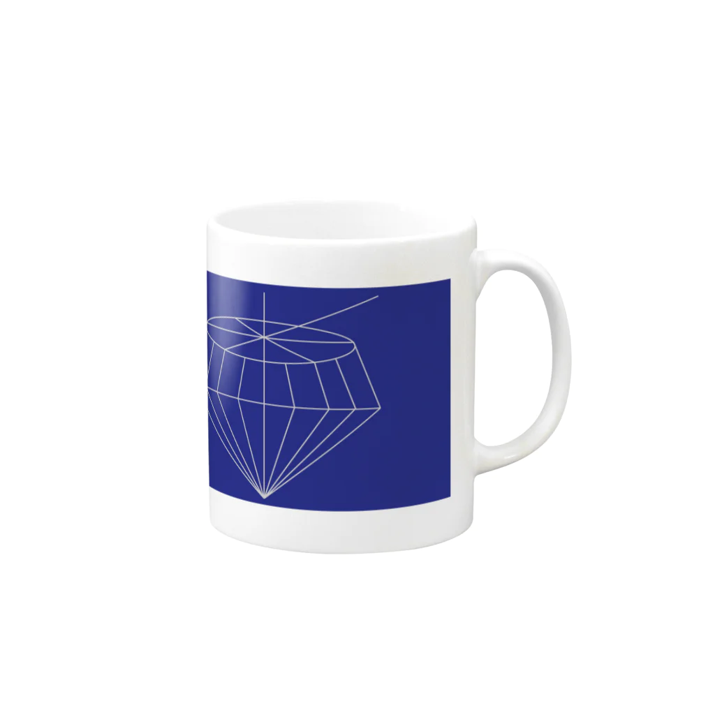 jewelrunaのjewelruna dark blue Mug :right side of the handle