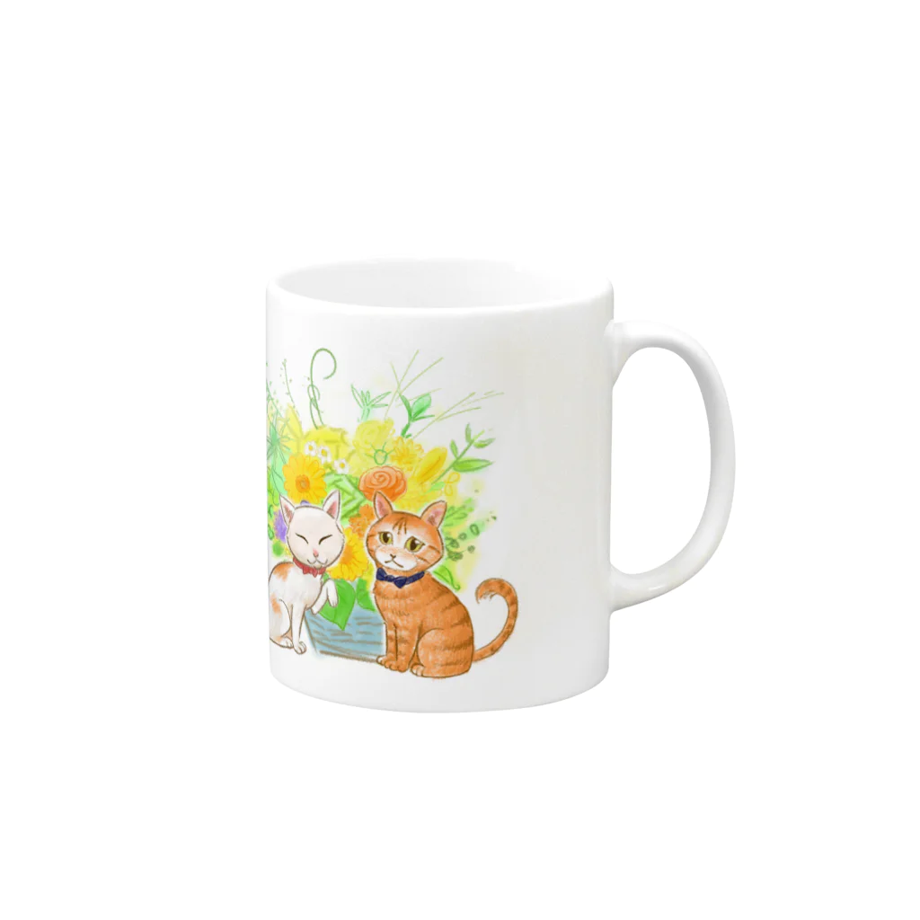 Jodlerin Sakura Kitagawa und die Edelweißmusikantenのちゃんでぃちゃんたち★ Mug :right side of the handle