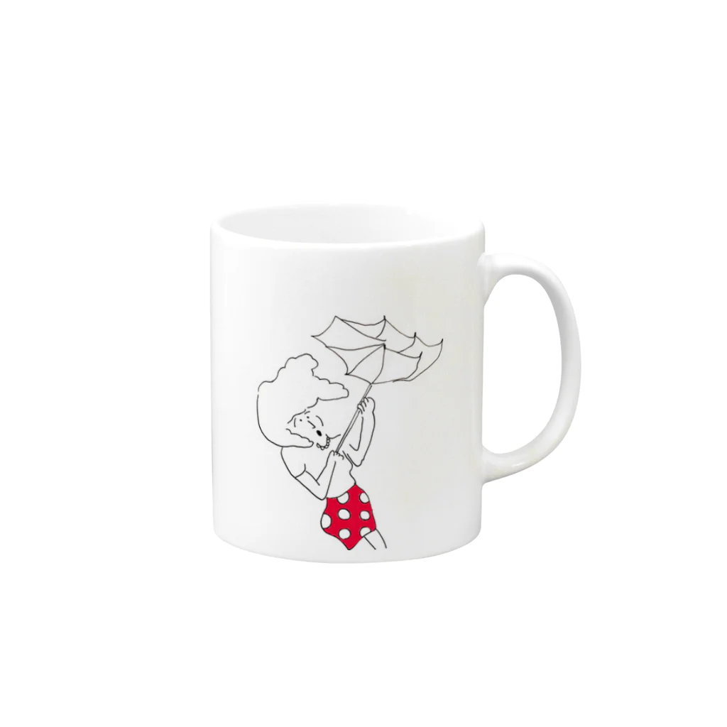 mamitsukadaのhappening Mug :right side of the handle