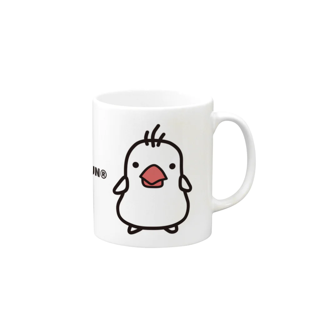 BUNCHOU-KUNのぶんちょう君（文鳥）限定品 Mug :right side of the handle