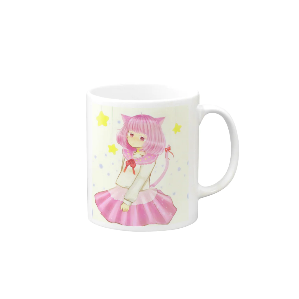 planet○flowerのゆめかわいい Mug :right side of the handle