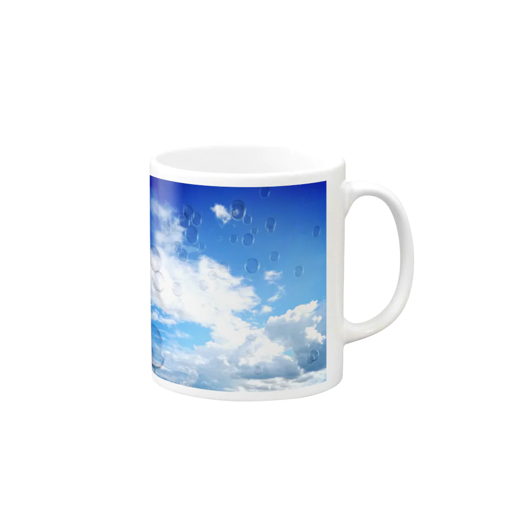 ちいるーむのあおぞらとしゃぼん Mug :right side of the handle