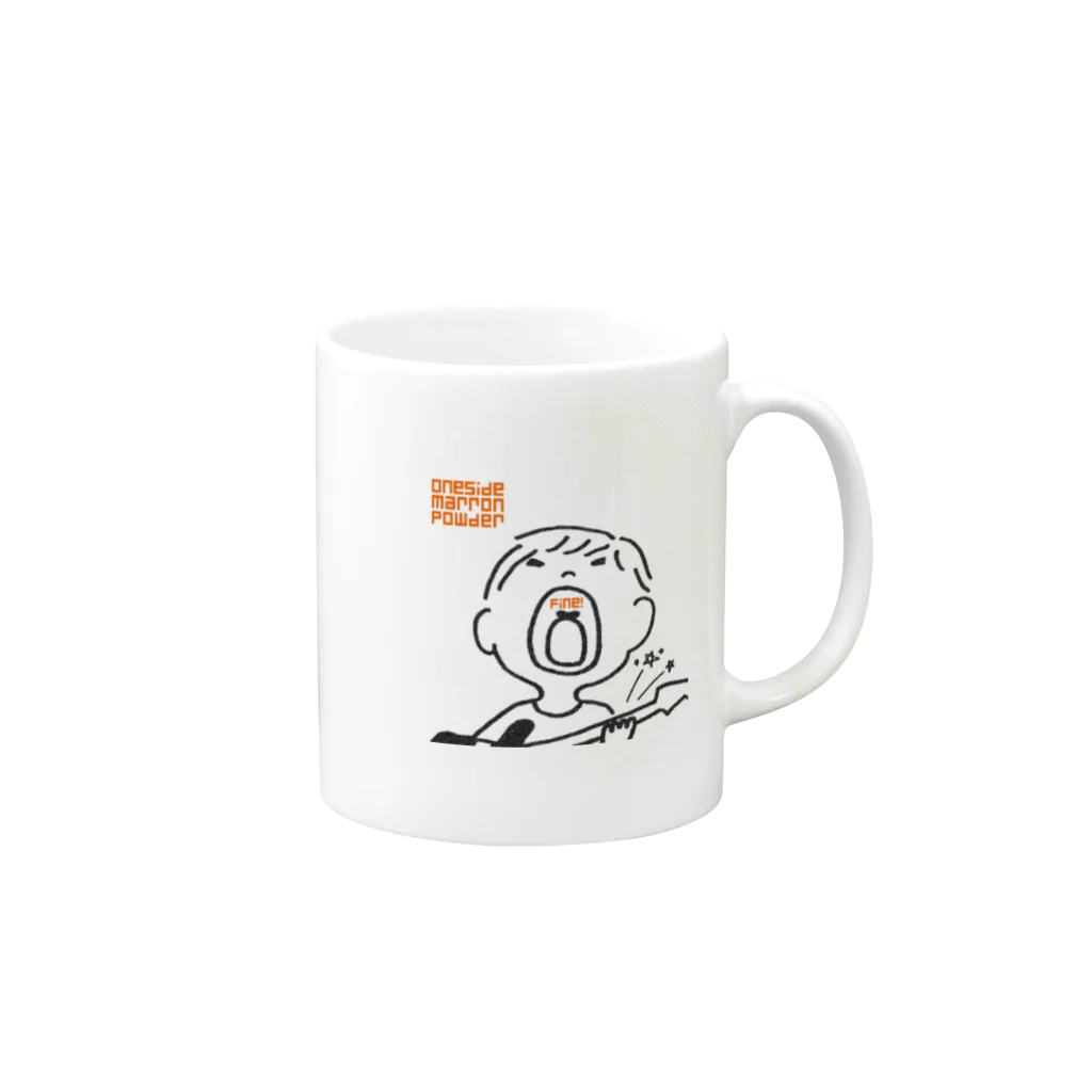 katakurikoオンラインショップの『Fine!』背景透過 Mug :right side of the handle