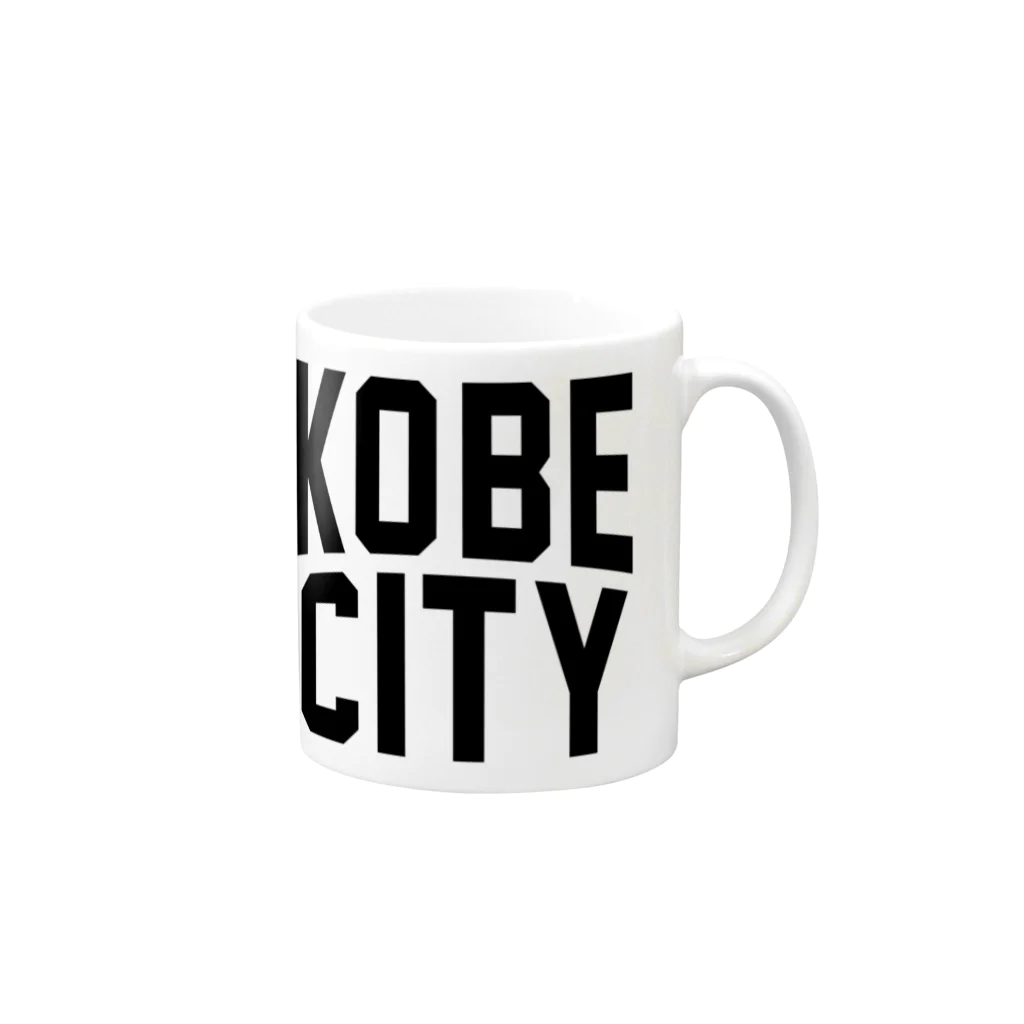 JIMOTOE Wear Local Japanのkobe CITY　神戸ファッション　アイテム Mug :right side of the handle