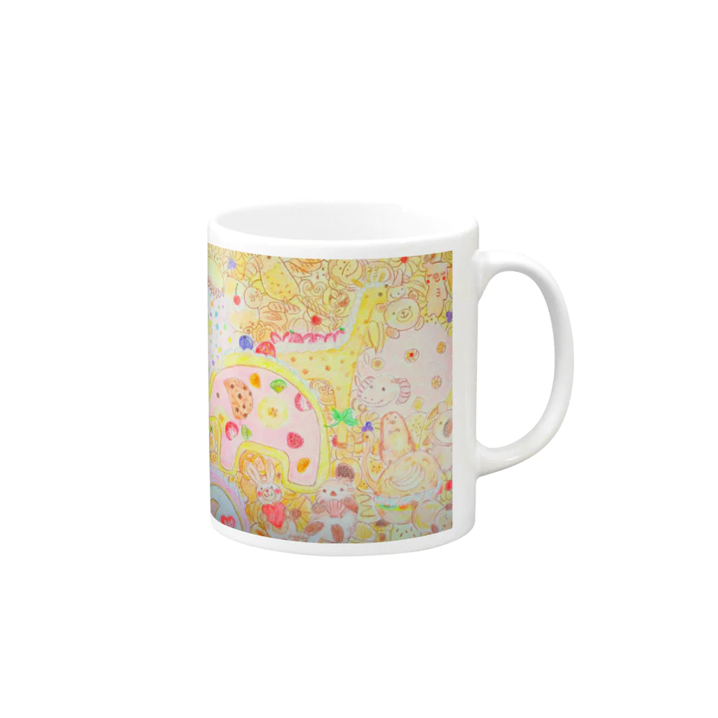 zooのどうぶつのおかし Mug :right side of the handle