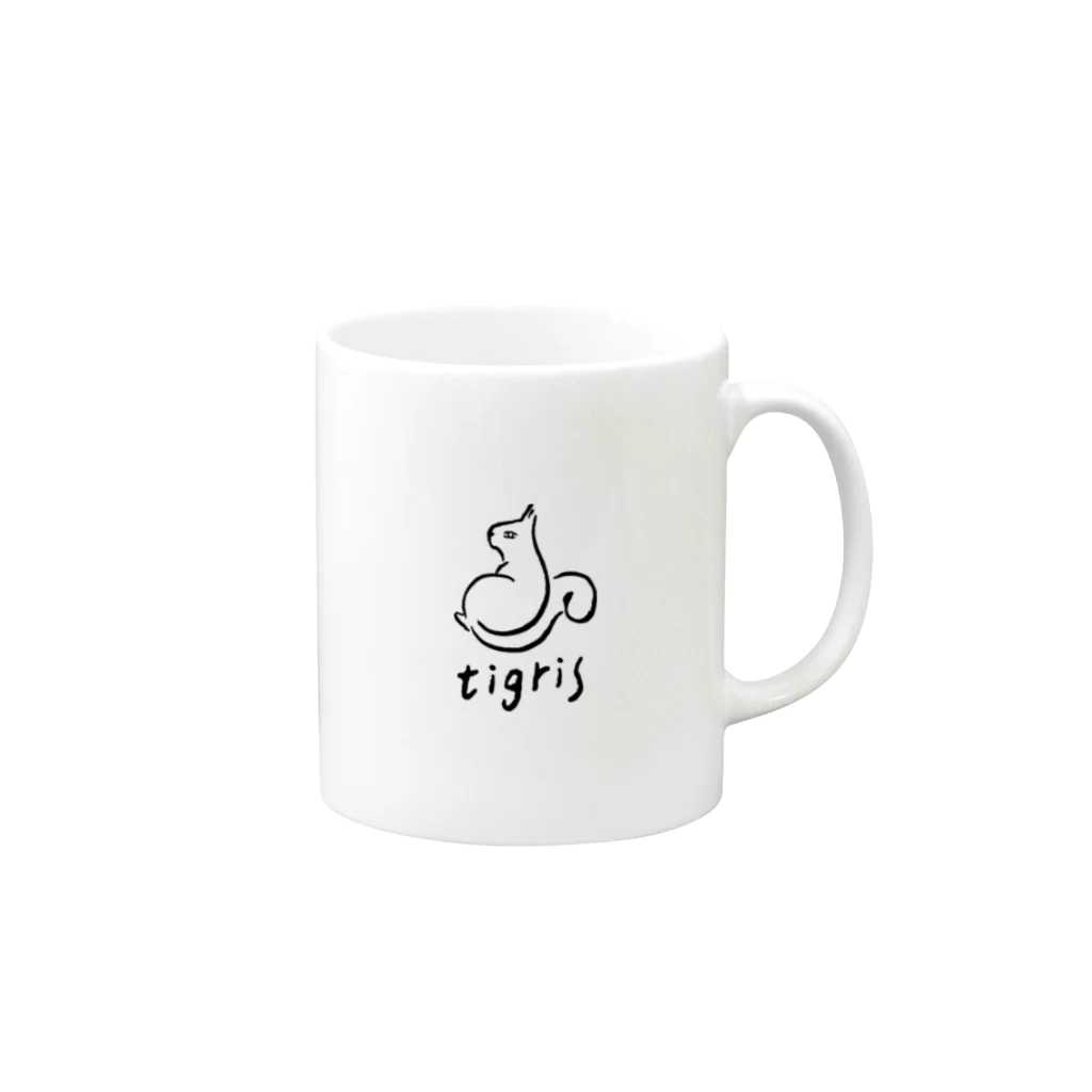 coffee&sharespace tigrisのチグリス Mug :right side of the handle