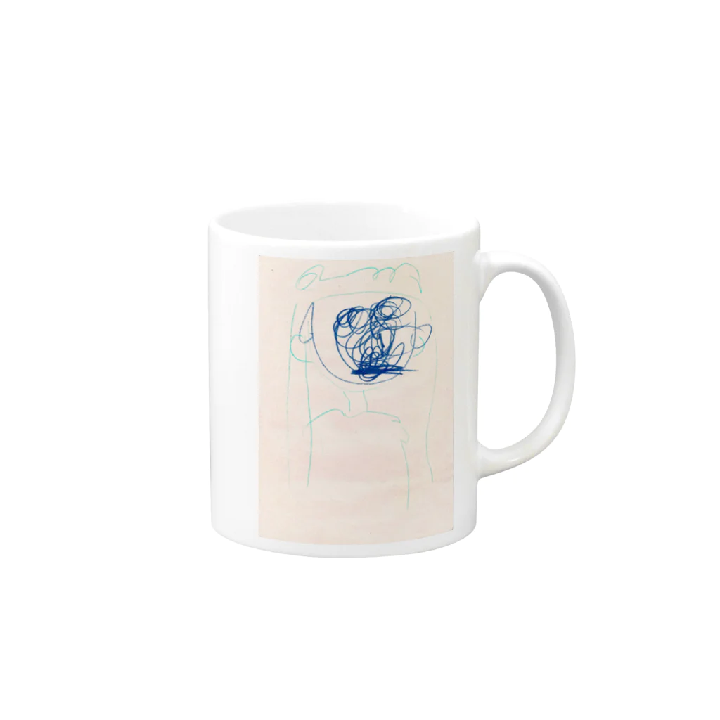 natsumitakedaのガール Mug :right side of the handle