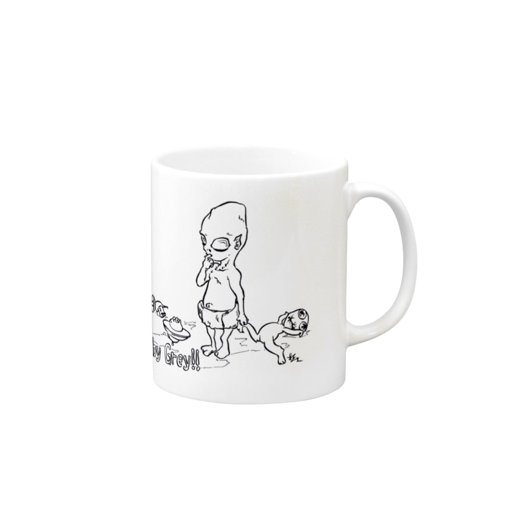 ベイビーグレイ 宇宙人赤ちゃん Mug By Relic7 M Ao Suzuri ベイビーグレイ 宇宙人赤ちゃん Mug By Relic7 M Ao Suzuri
