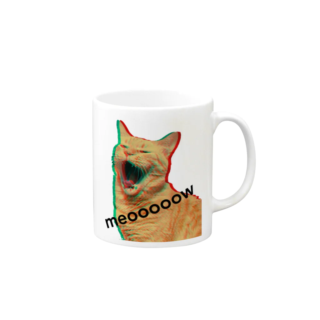 CYA-TO-RAのmeooooow-CYATORA! Mug :right side of the handle