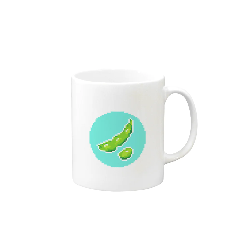 KYO925のドット絵えだまめ Mug :right side of the handle