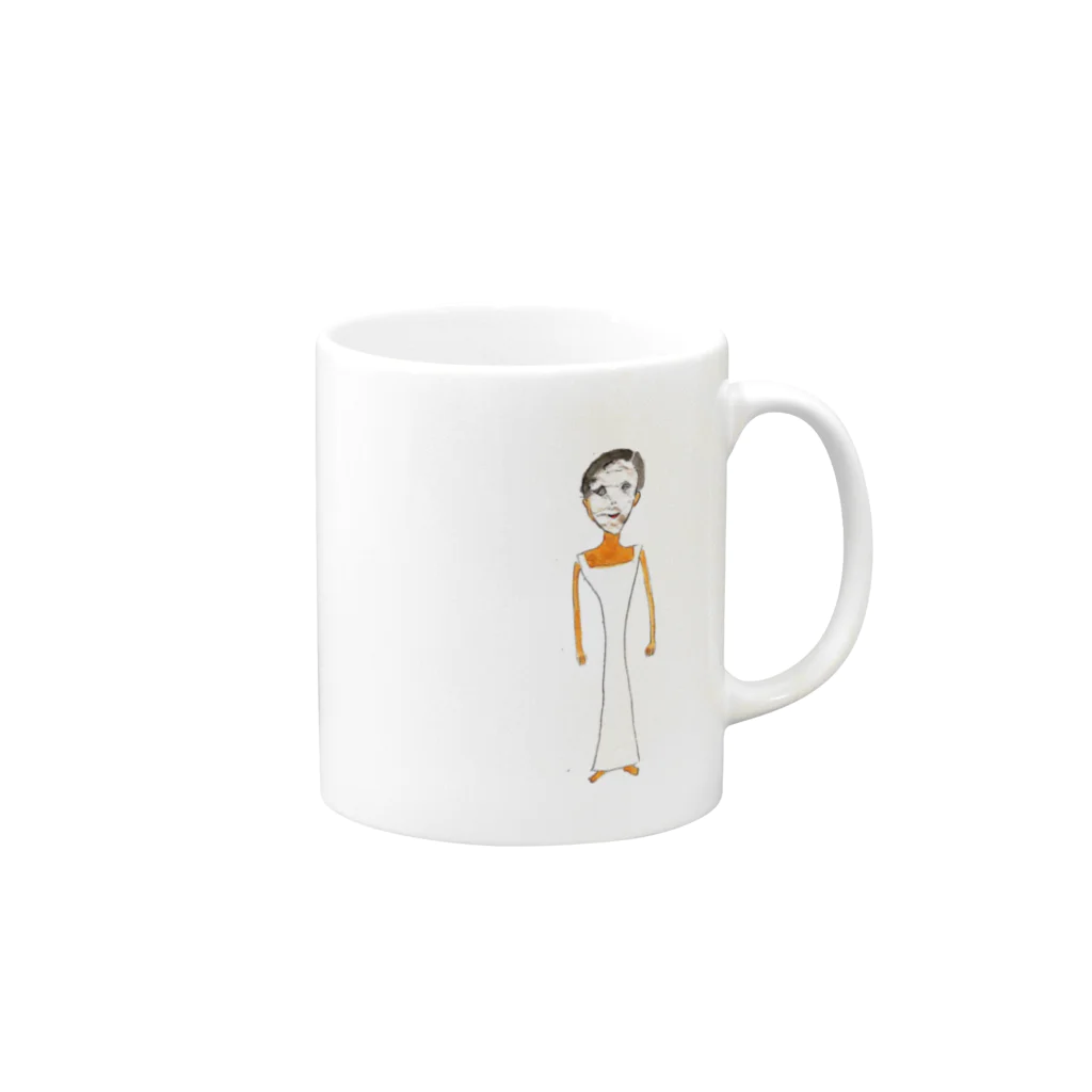 orinaccoのマスク美人 Mug :right side of the handle