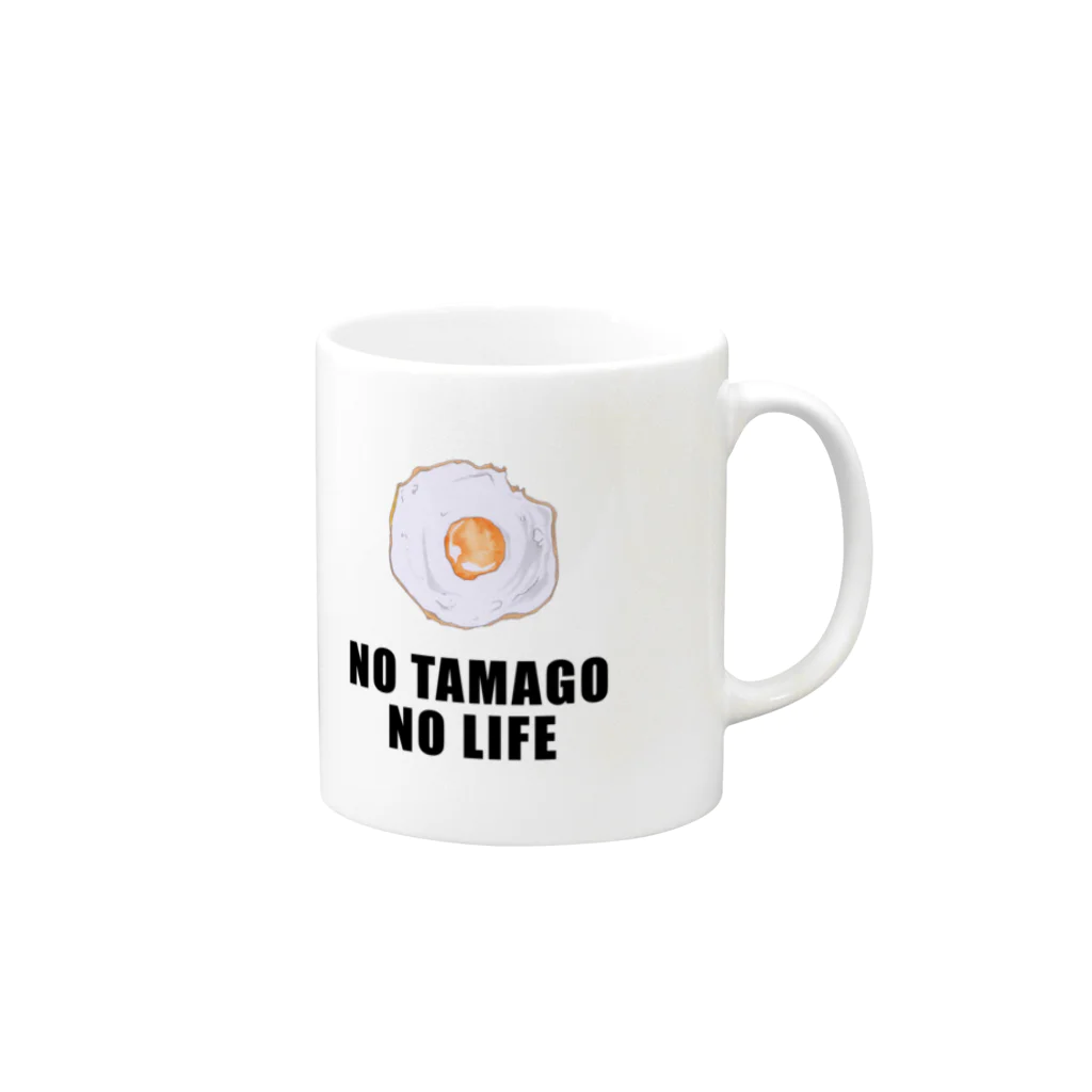 ティオのNO TAMAGO NO LIFE マグカップの取っ手の右面