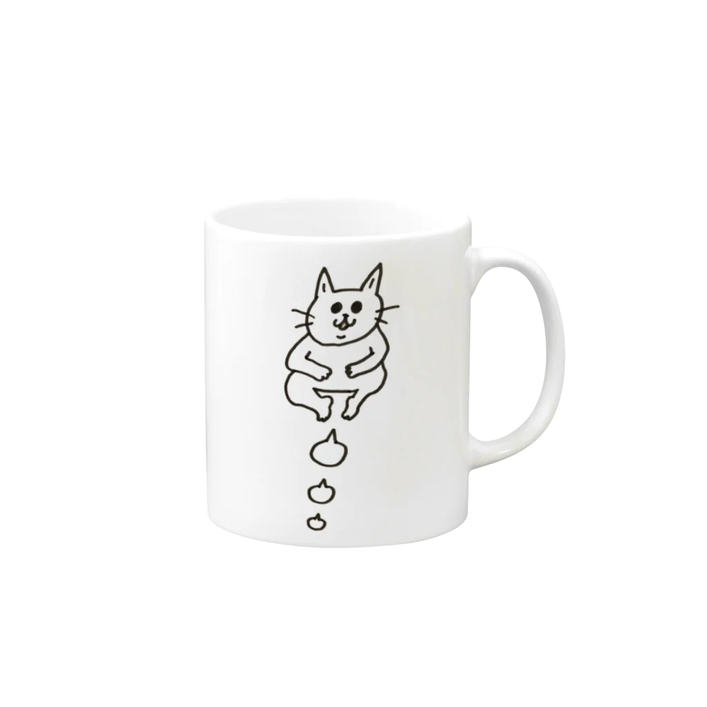 Famille de baleines(ファミールデバレーヌ)のぽぽぽ！ねこ Mug :right side of the handle