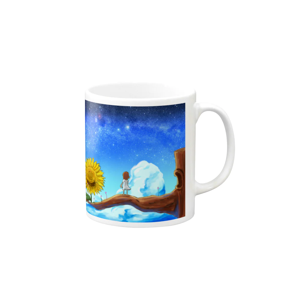 ほろろのひまわり Mug :right side of the handle