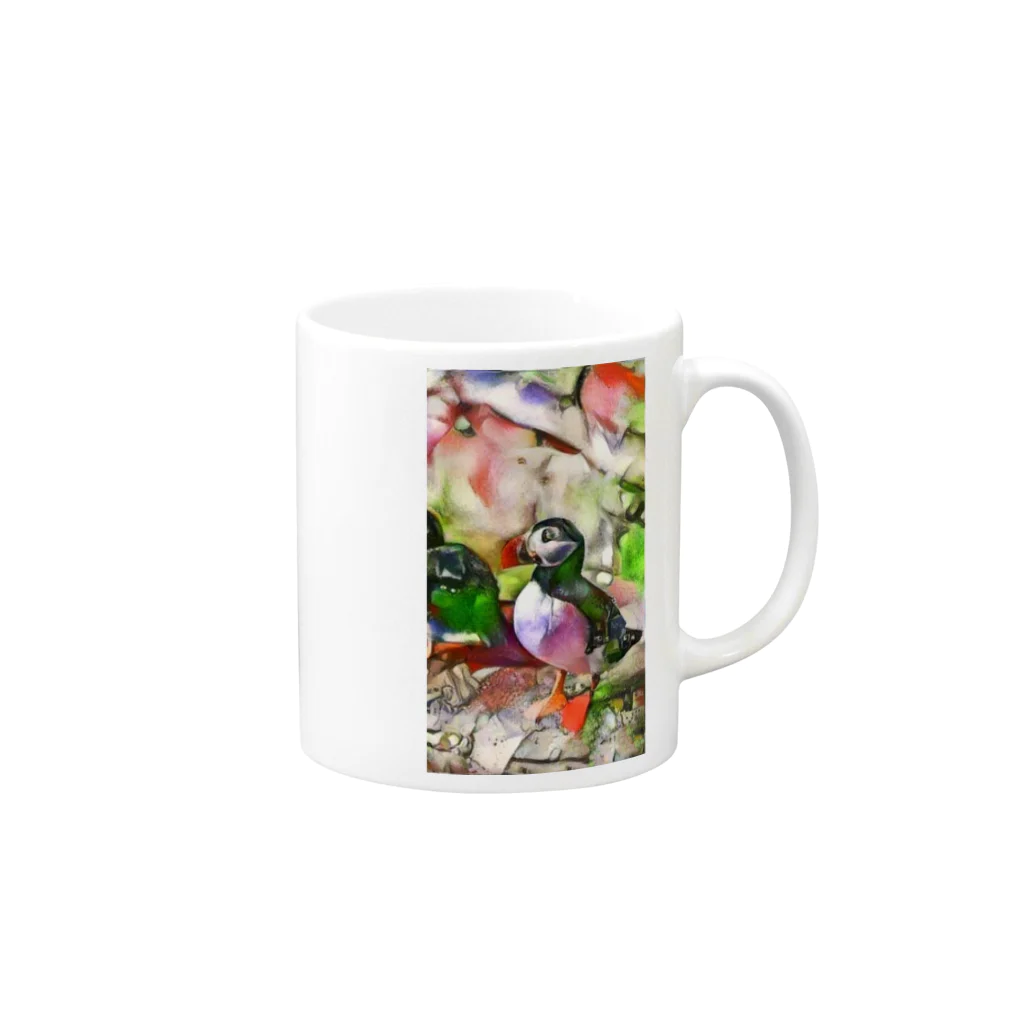 yoshica's design caféの鳥[スズメ] Mug :right side of the handle