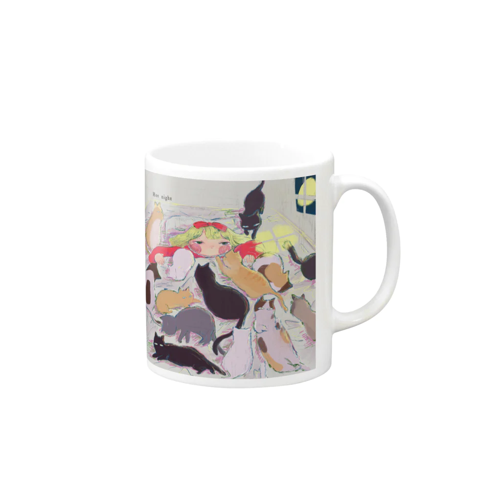 しゃっふーのおみせのねこハーレム Mug :right side of the handle