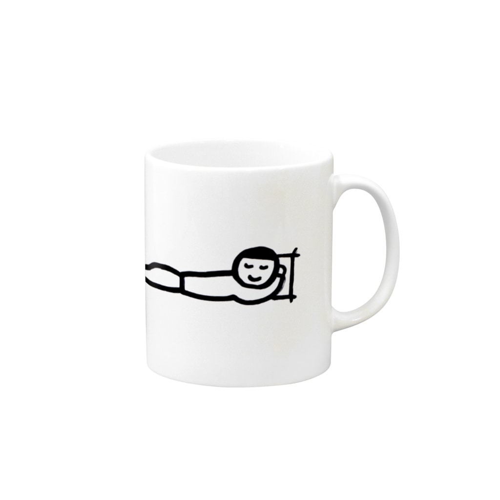 yorimichiのごろごろ Mug :right side of the handle