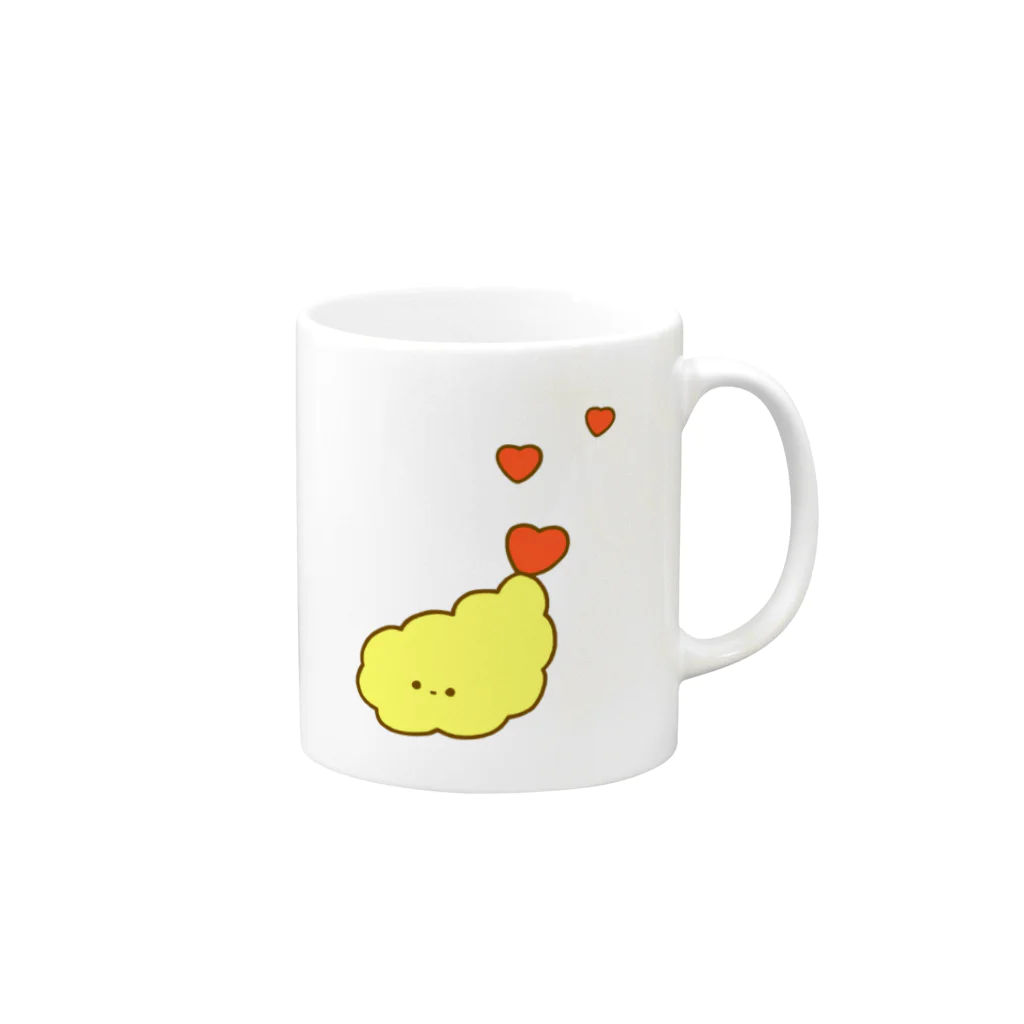 picopico @LINEスタンプのえび天　ハートのしっぽ Mug :right side of the handle