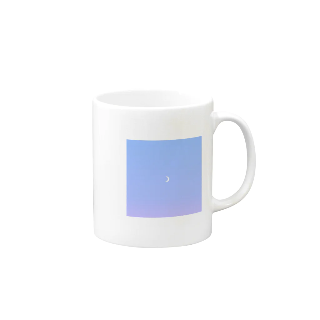 ねむいの夕月 Mug :right side of the handle