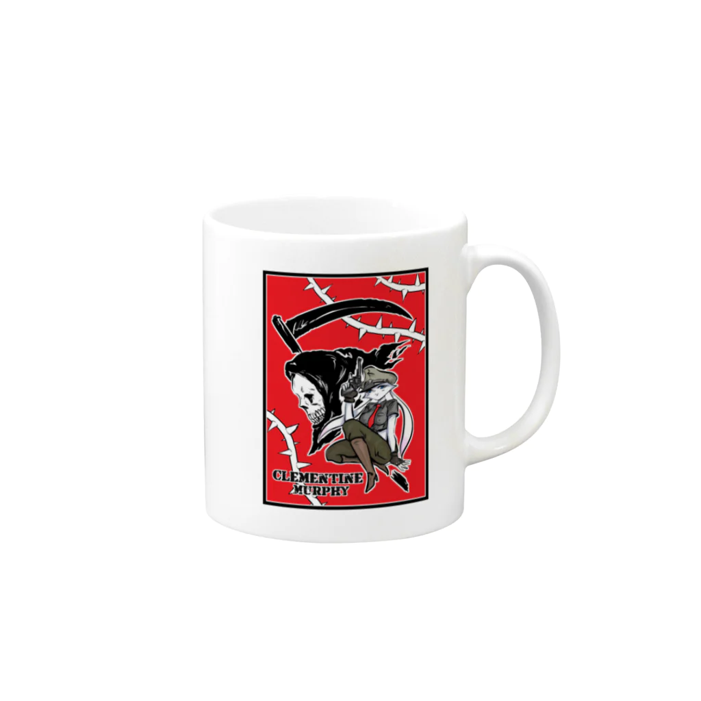 NINJA WARSの死神クレメンタイン・マーフィー Mug :right side of the handle