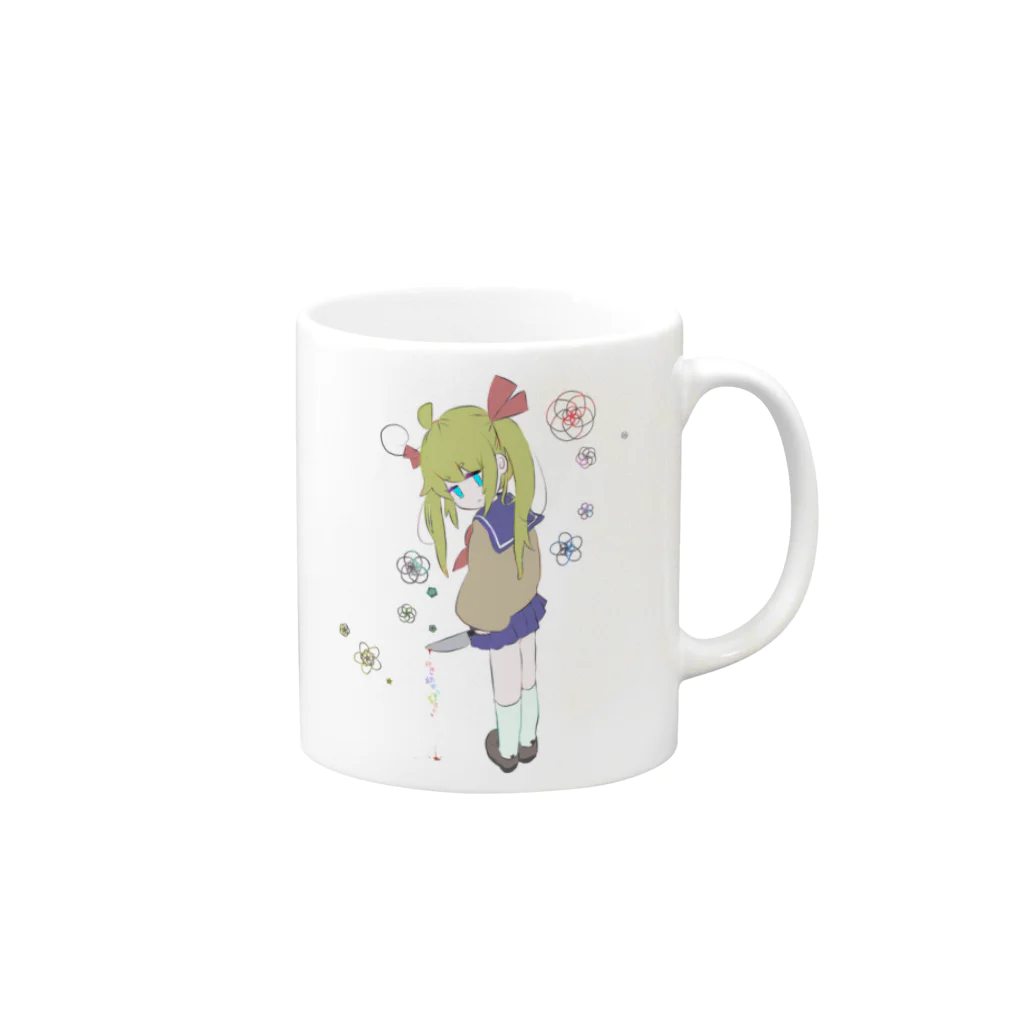 伝説の幼女ちぁむさん｡の伝説の病み幼女 Mug :right side of the handle