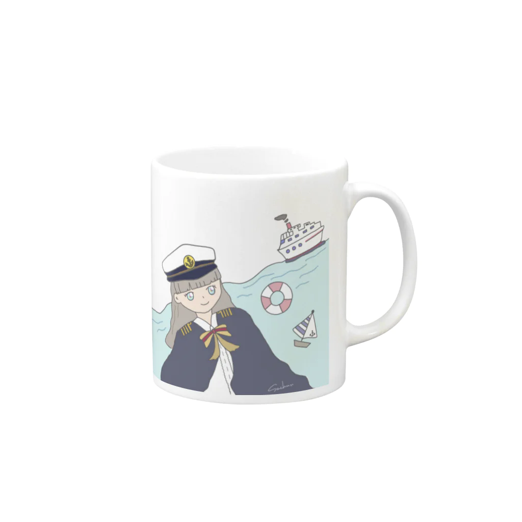 SachunのCaptain Sachun Mug :right side of the handle