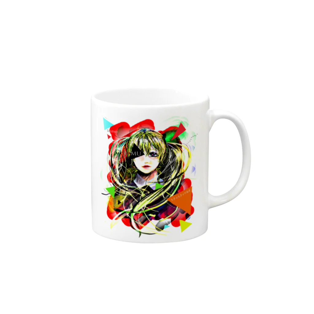 伝説の幼女ちぁむさん｡の伝説の幼女オリジナルグッズ。（影ver） Mug :right side of the handle