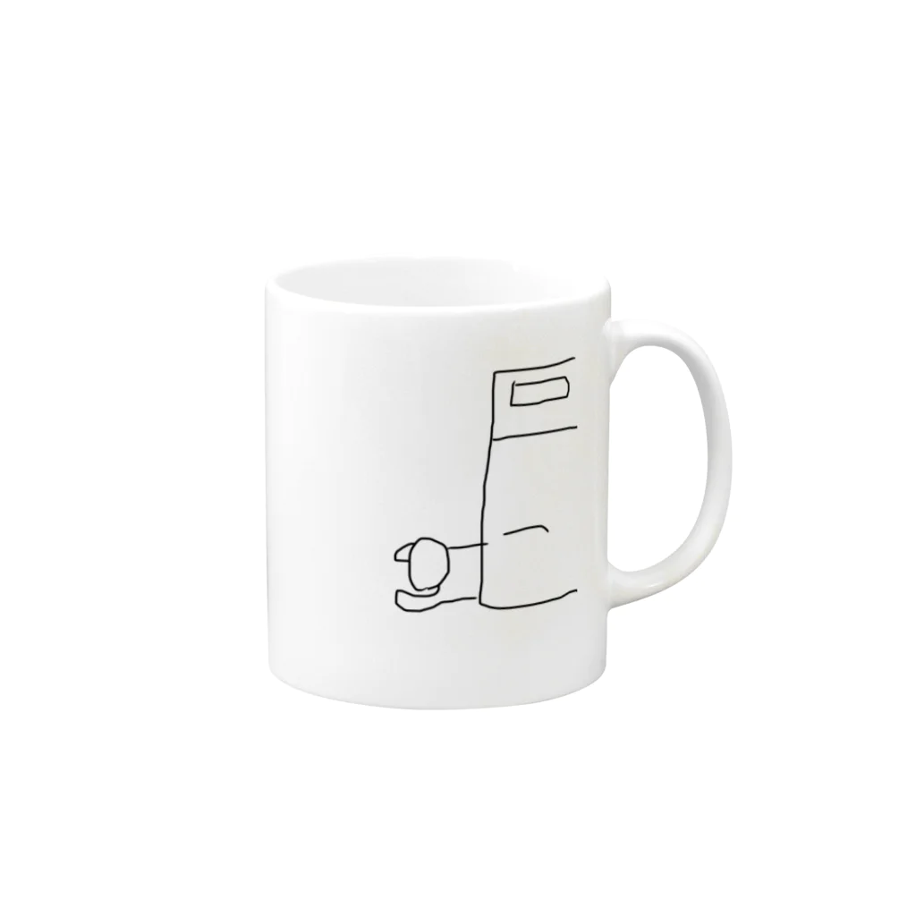 生ハム専門店のねむい Mug :right side of the handle