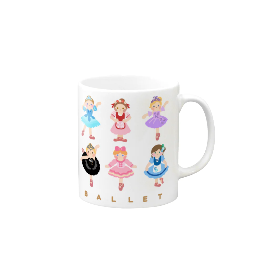 しまもちの6人のバレリーナ その2 Mug :right side of the handle