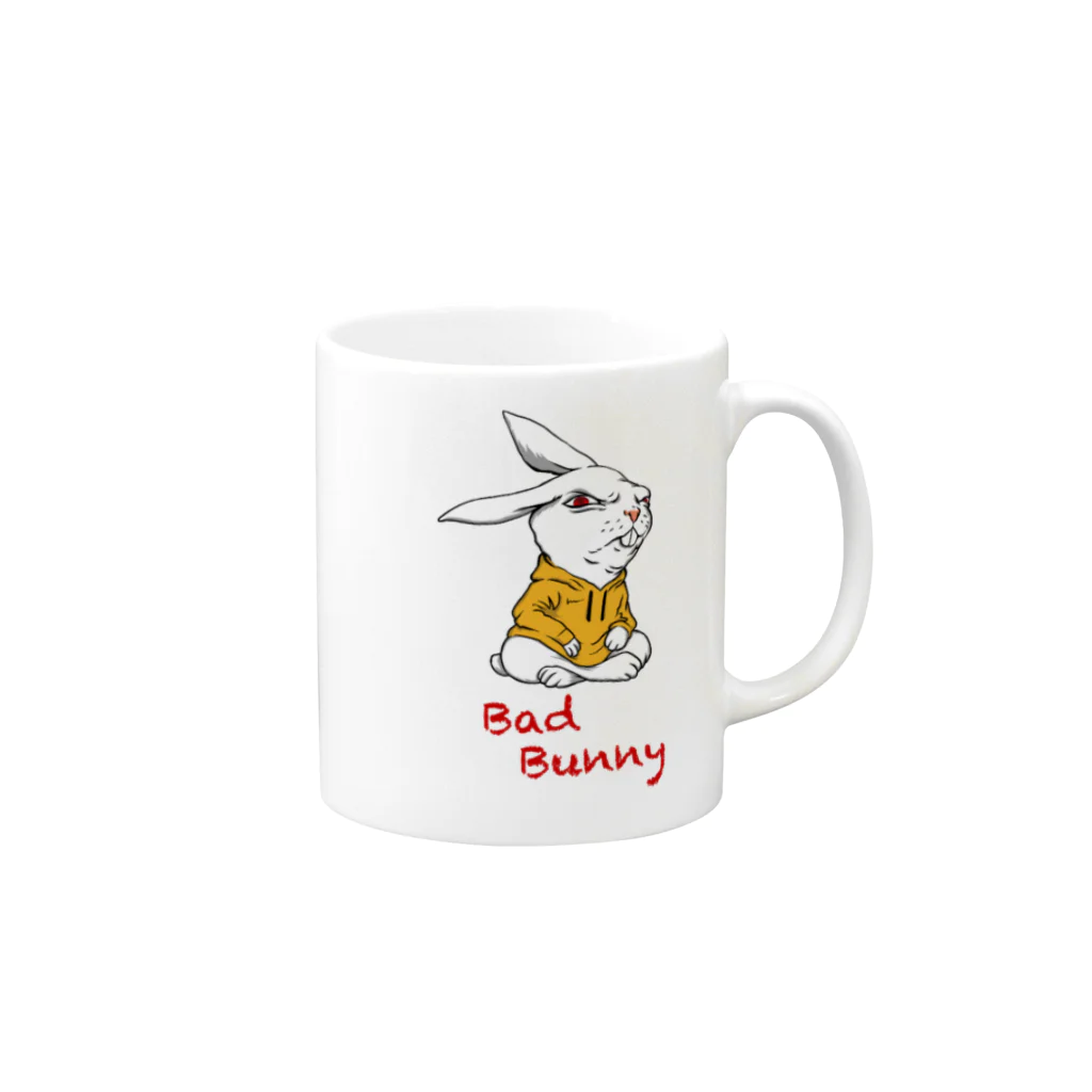 OGR LabのBad Bunnyちょいワルうさぎ　兎II Mug :right side of the handle