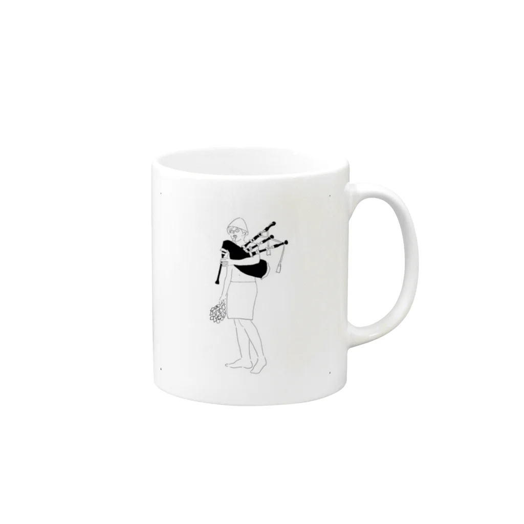 splash_brothersのかりまるくん Mug :right side of the handle