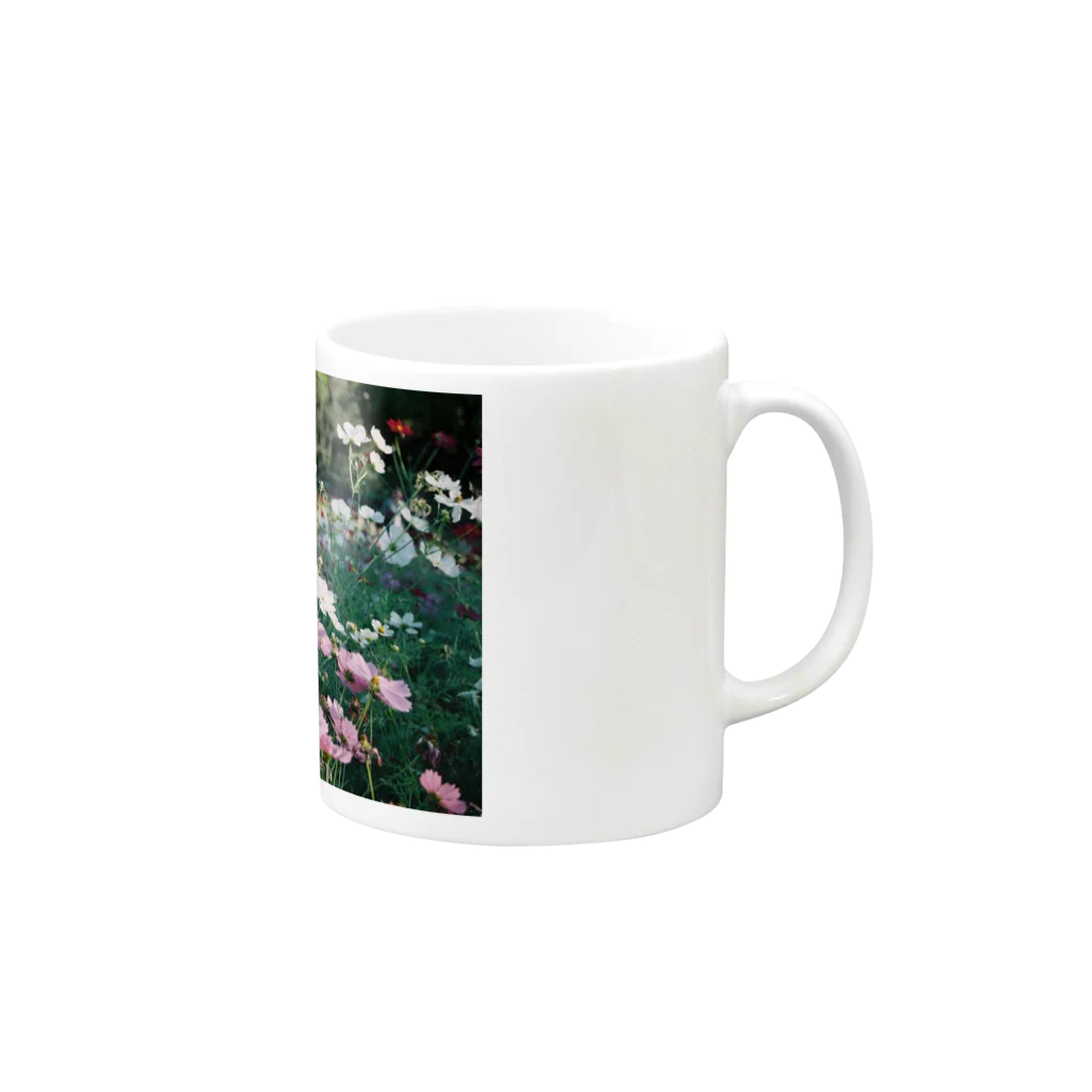 朝の草 花 乳 Mug :right side of the handle