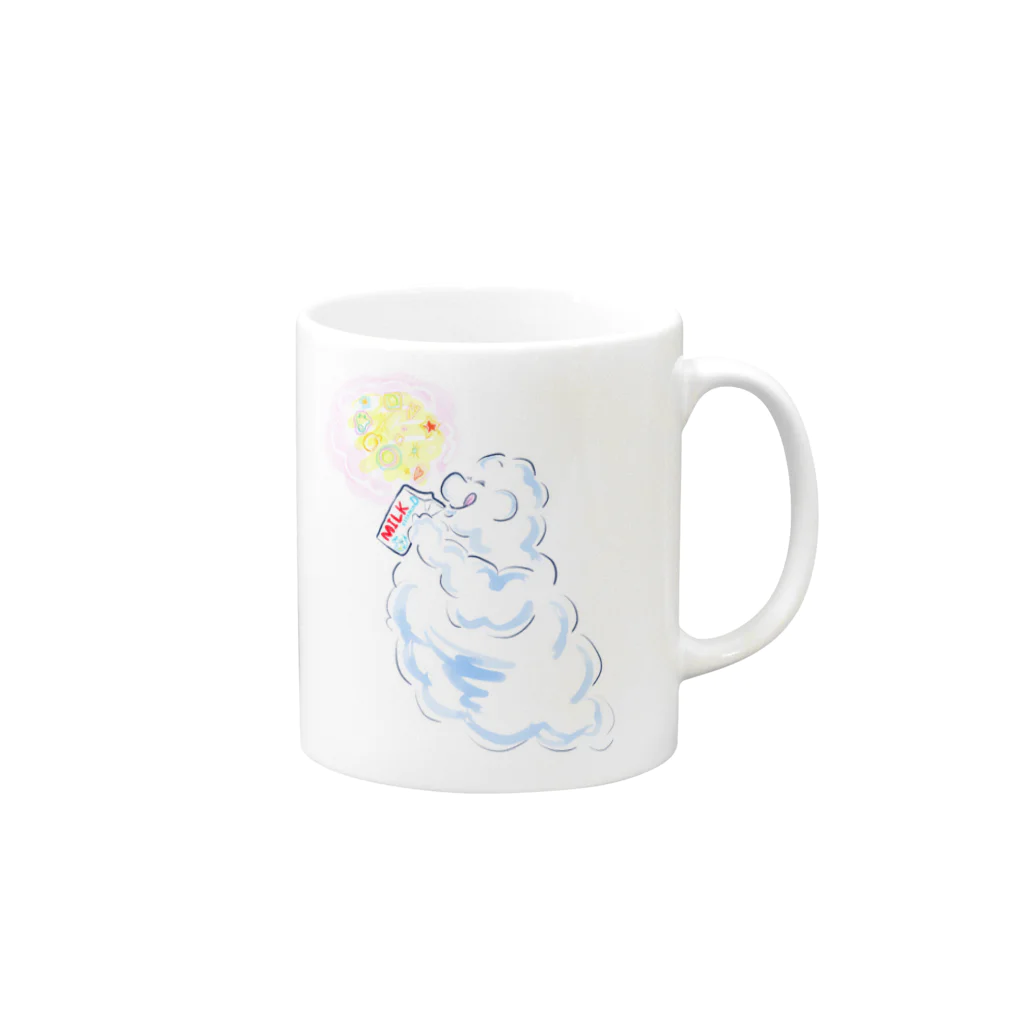 ゆるふわイラストのKumo Mug :right side of the handle