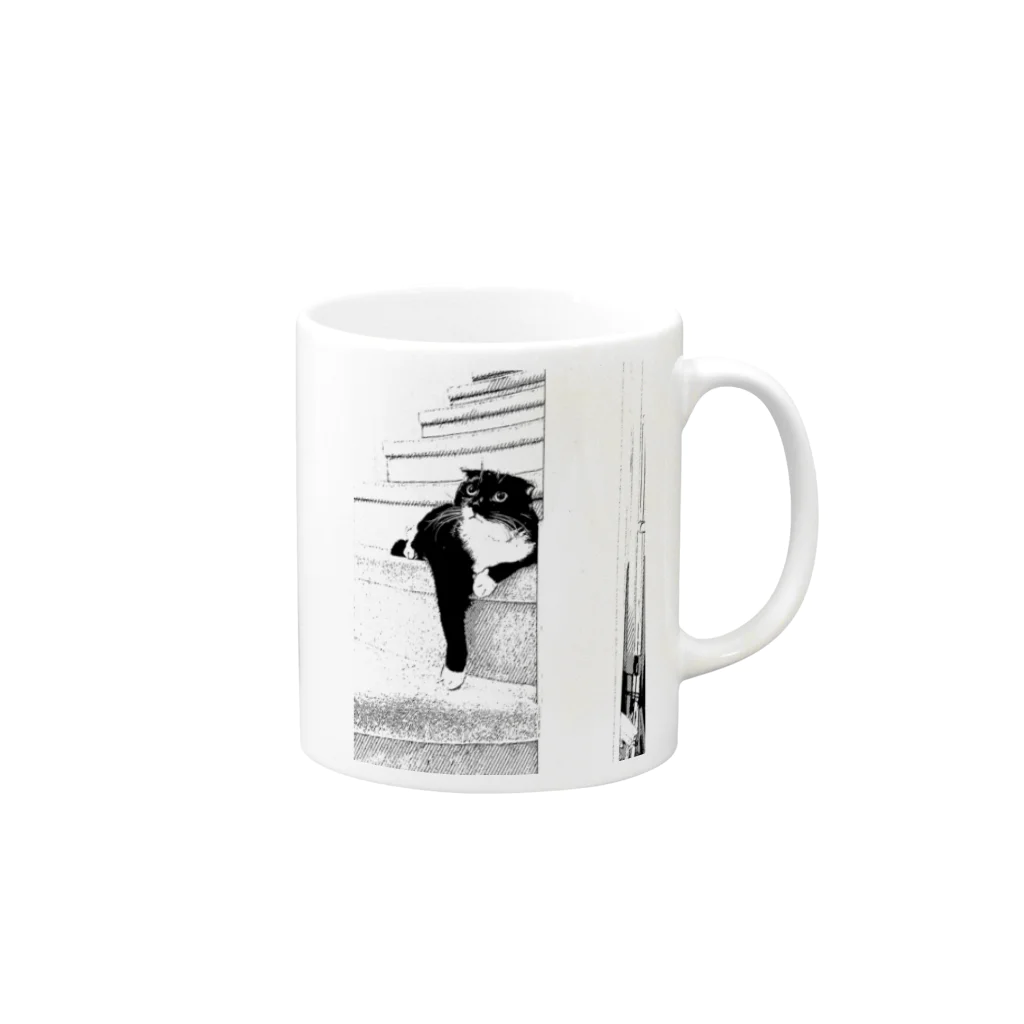 F4Dのねこの◯ Mug :right side of the handle