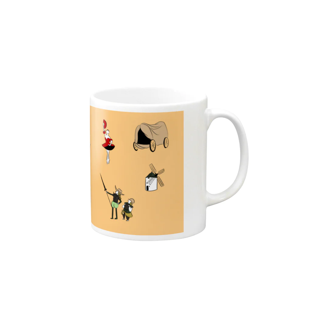 satomimitsukiのドン・キホーテ オレンジ Mug :right side of the handle