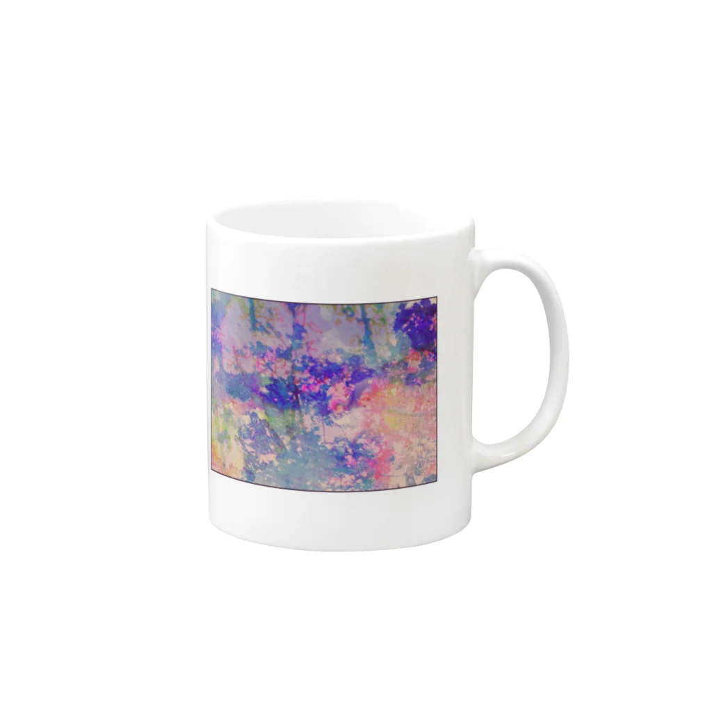 いちまいにまいの彩りの木 glow Mug :right side of the handle