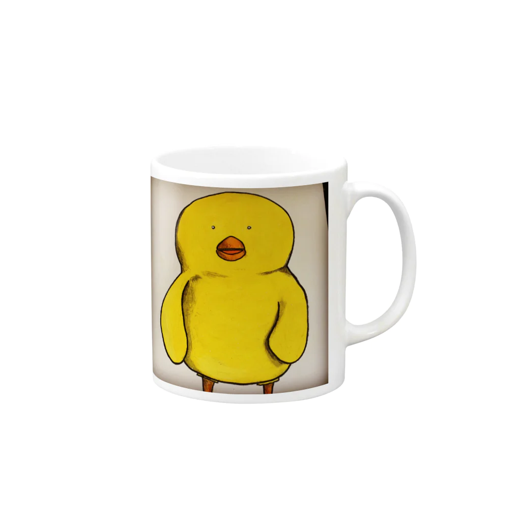 ケンタッキーひよこくんのひよこマグカップ Mug :right side of the handle