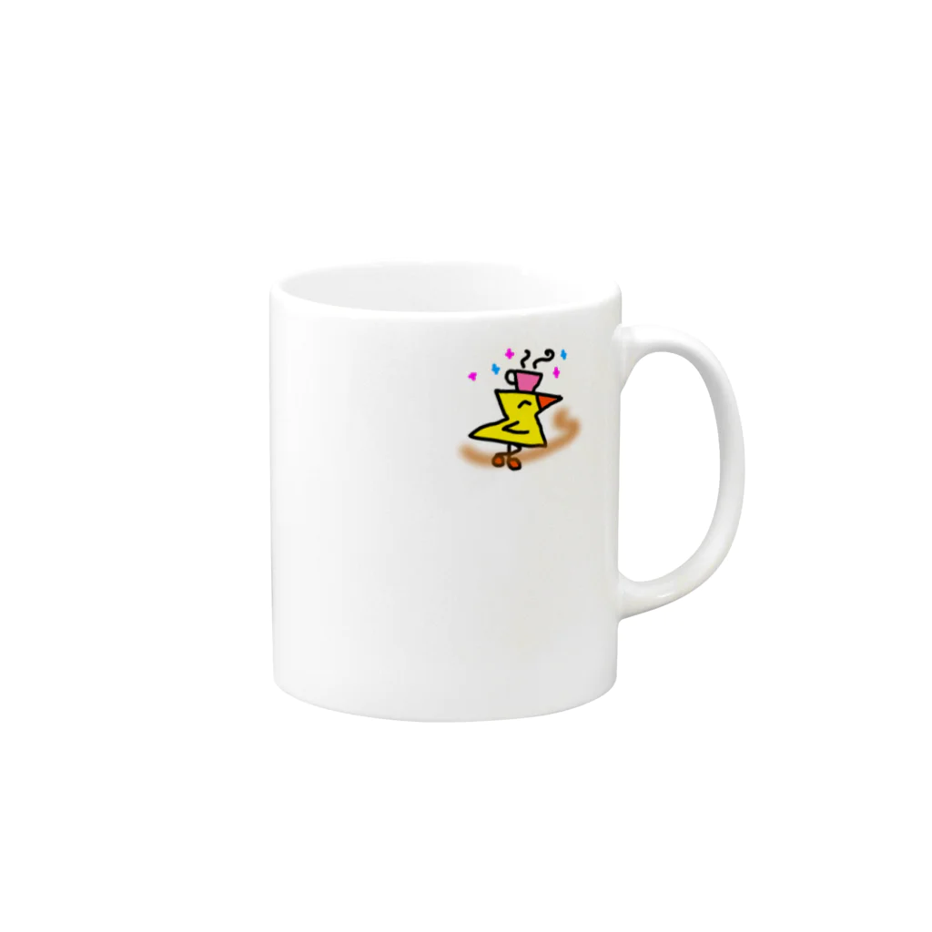 Yukipoyo worldのでんきあひる。（cafe） Mug :right side of the handle