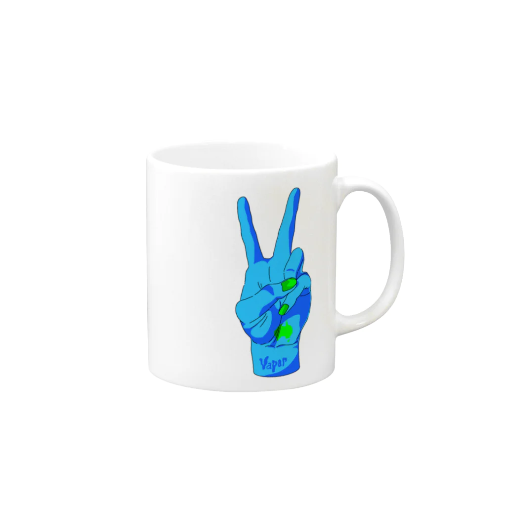 vaporのPEACEピース Mug :right side of the handle