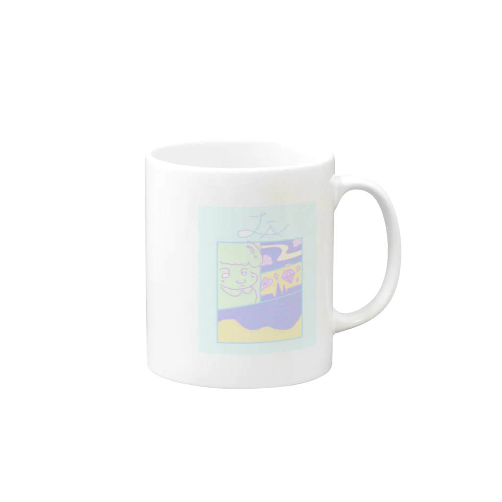 QB🦖のユメ_b Mug :right side of the handle