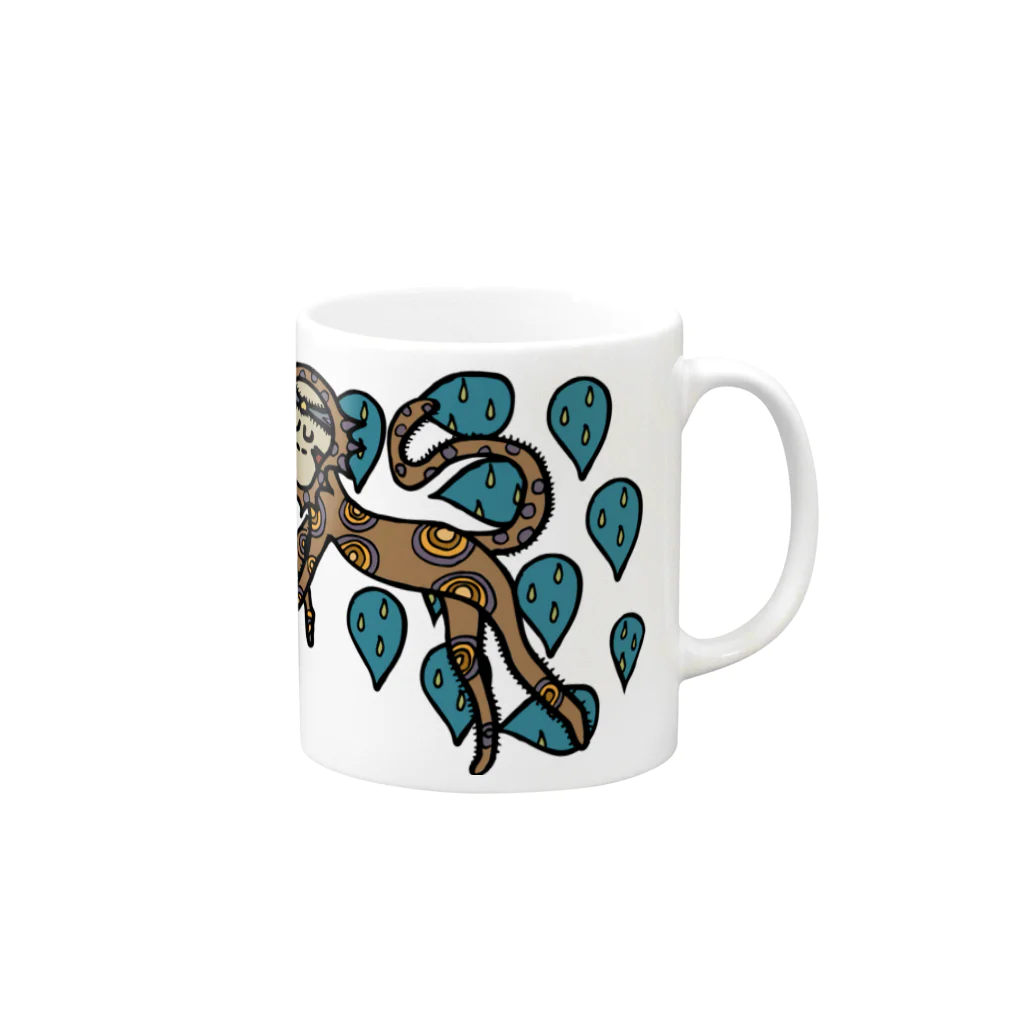 e↑LOGICのmonkey マグカップ Mug :right side of the handle