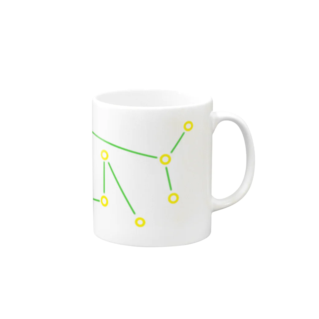 つめくさカップ店の星座 Mug :right side of the handle