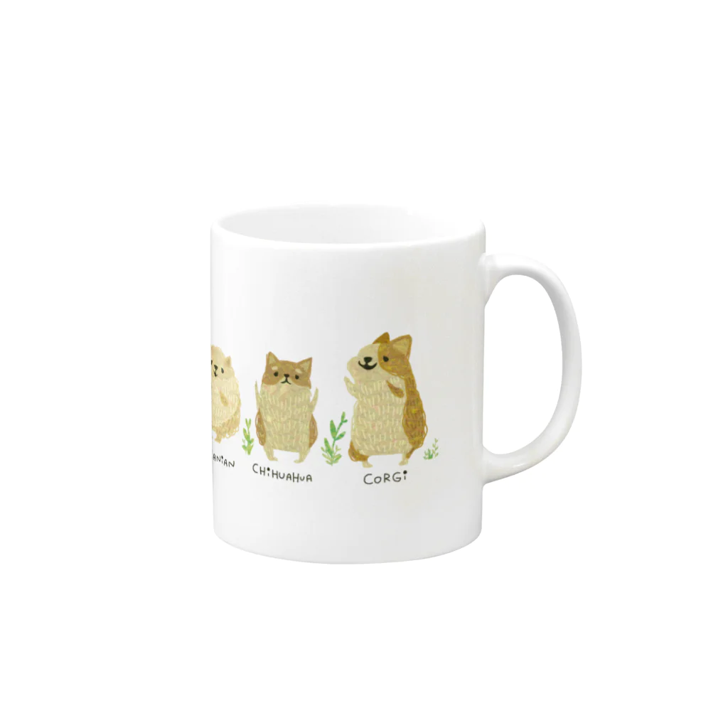 SORAHANAのHAPPY DOG Mug :right side of the handle