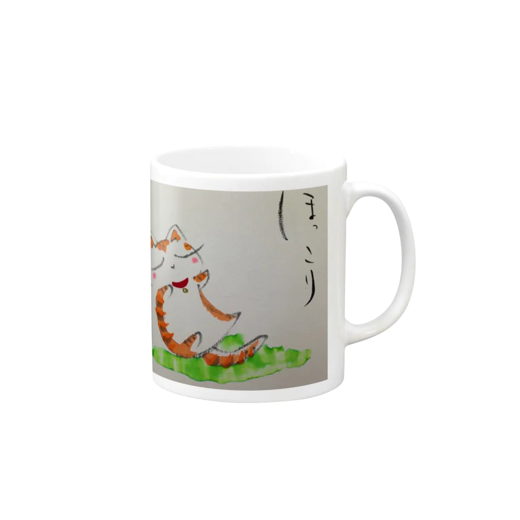 Torahamu39のほっこり猫 Mug :right side of the handle