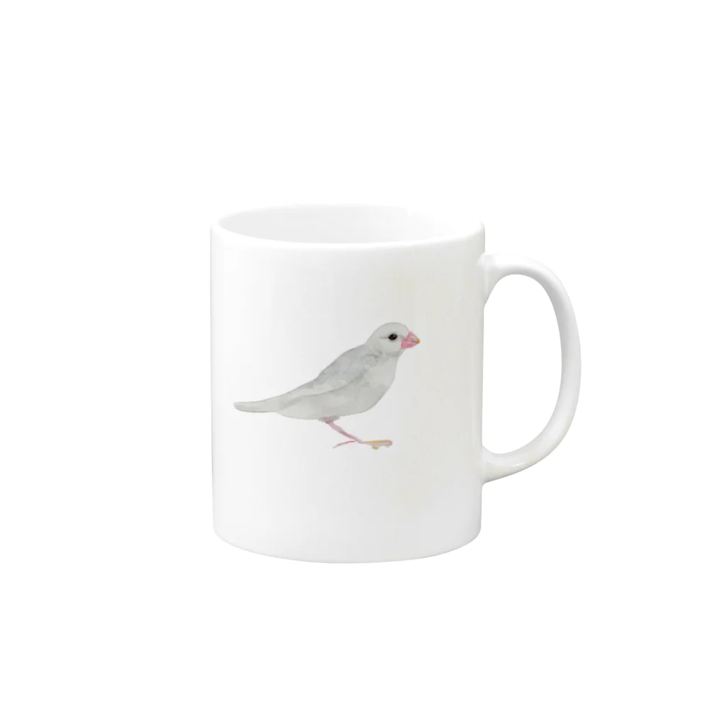 Canako Inoueの白文鳥 Mug :right side of the handle