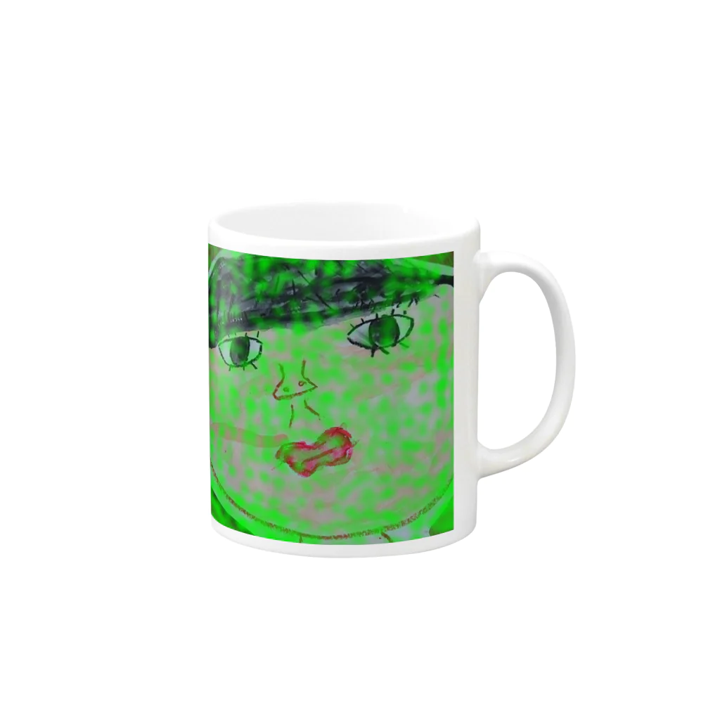 ruriyanのハッとsuruwa Mug :right side of the handle